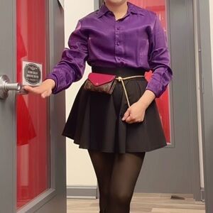 Amanda Smith Shimmering Purple Blouse